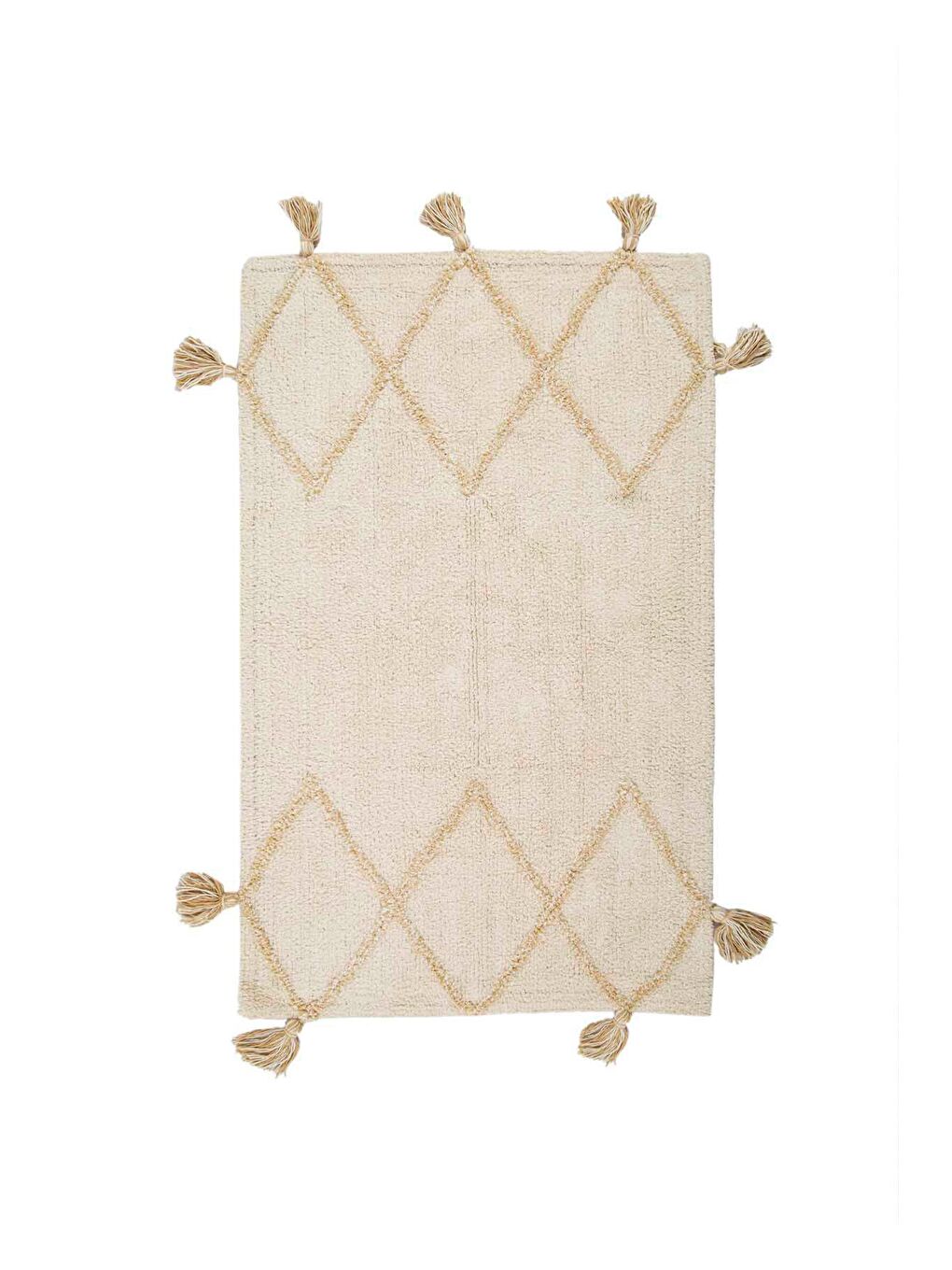 Ekru Agnes %100 Pamuk Banyo Paspası Krem 70x110-1