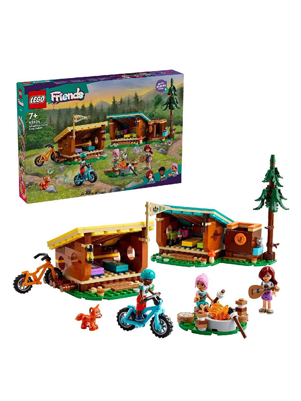 Lego Renksiz Friends Macera Kampı Şirin Kulübeler Kamp Oyuncağı 42624