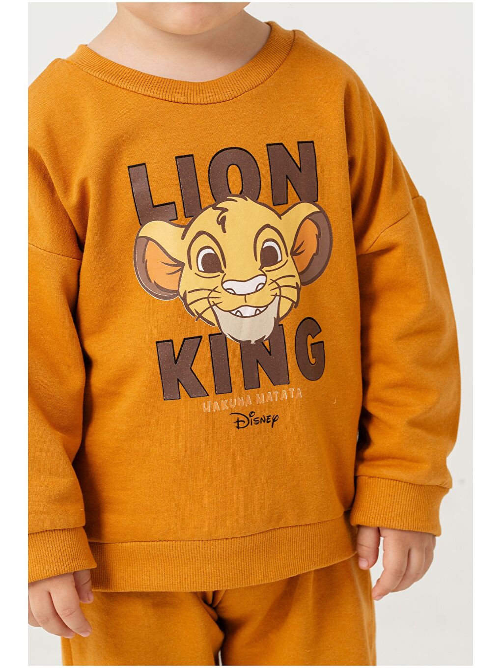 Turuncu Erkek Bebek The Lion King Baskılı Mevsimlik Eşofman Takımı-6