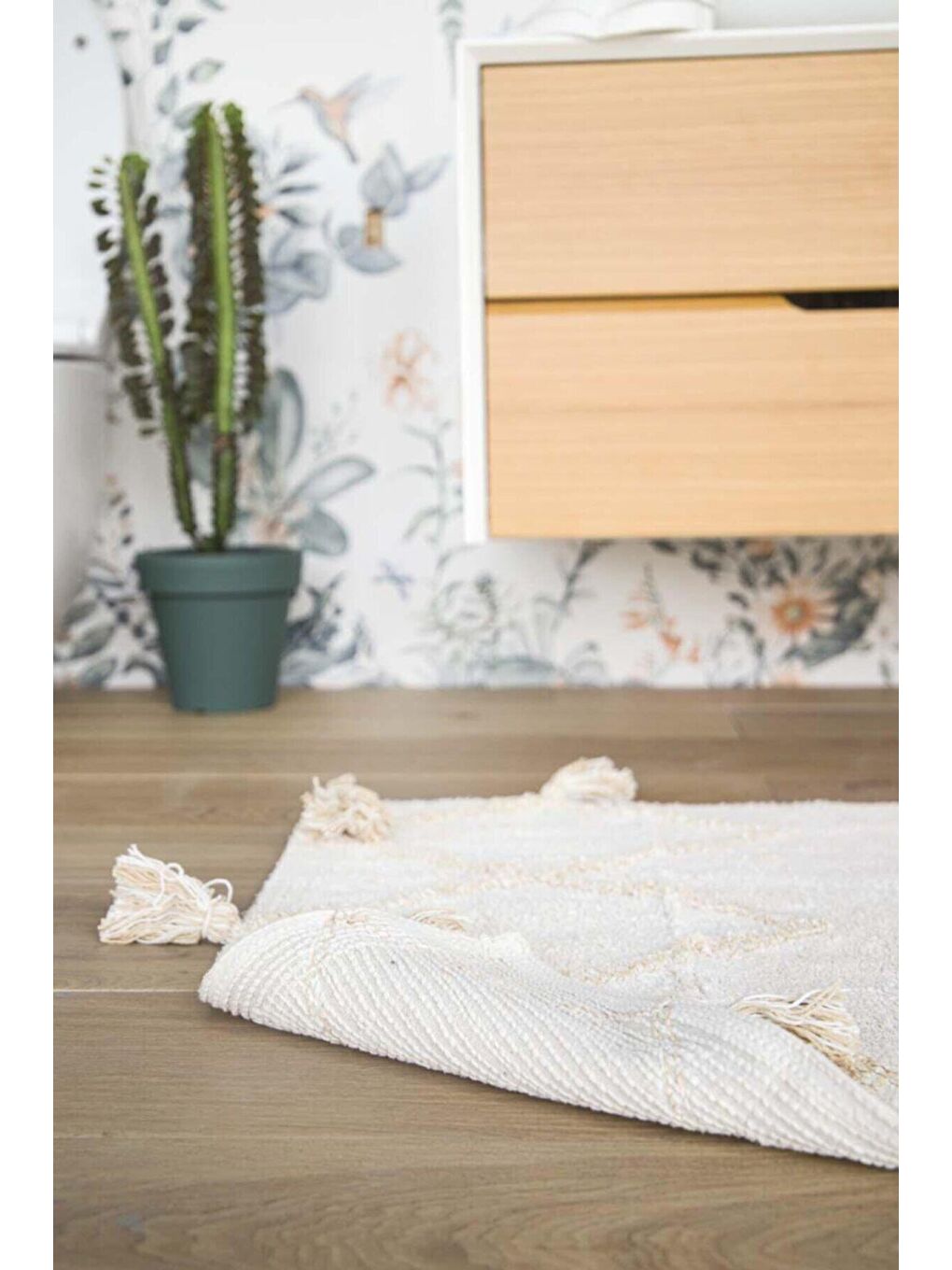 Ekru Agnes %100 Pamuk Banyo Paspası Krem 70x110-4