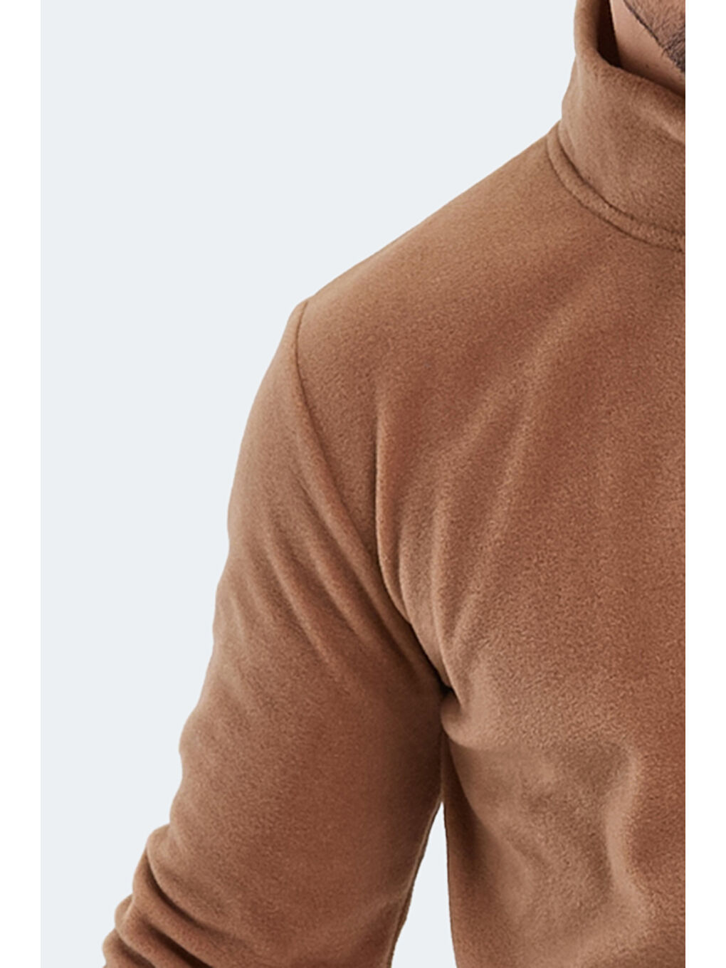 Kahverengi SANSA  Fermuarlı Sweatshirt Açık Kahve-5