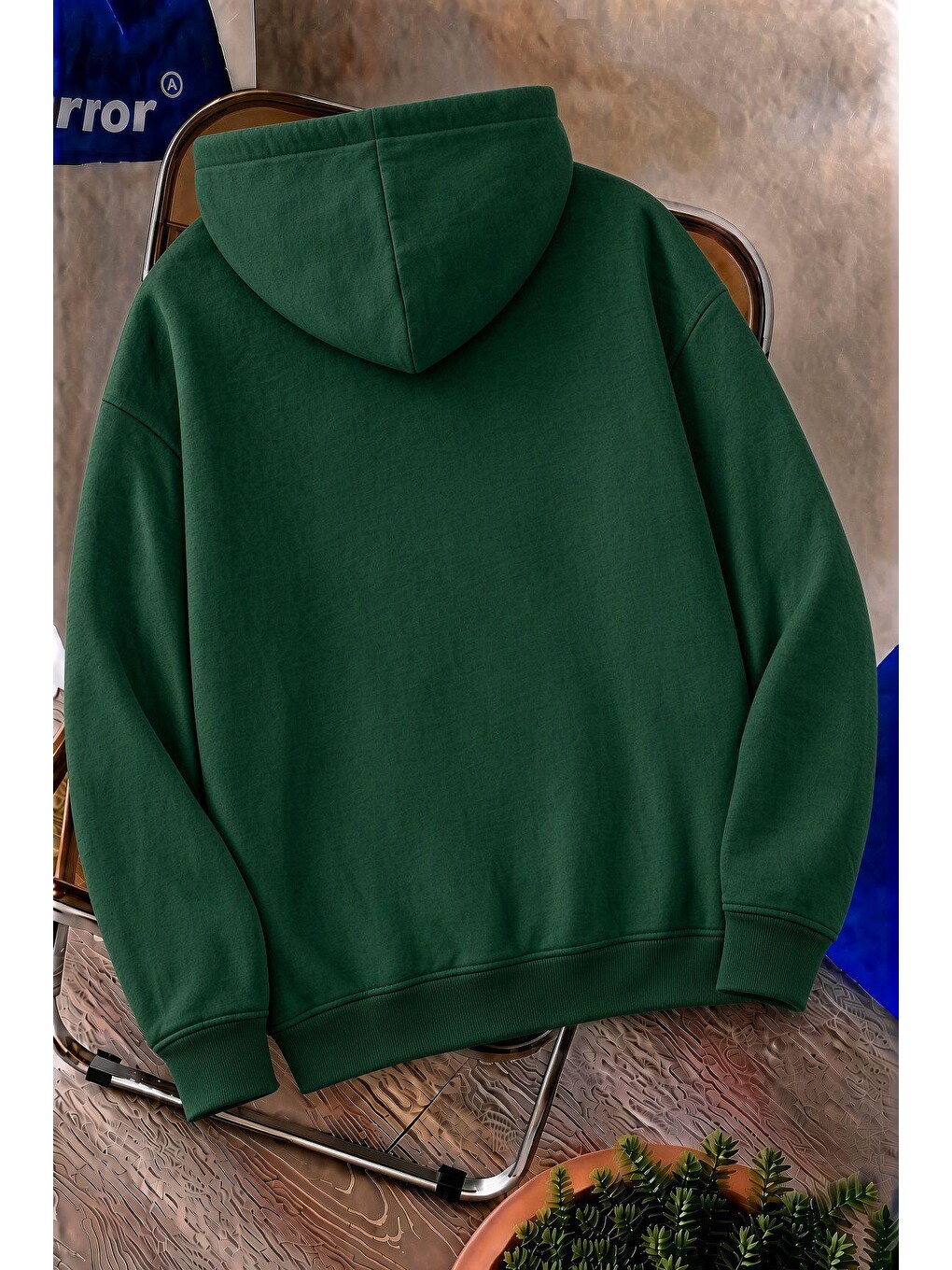 Yeşil Sw Life Design Minimalist İllüstrasyon Baskılı Unisex Kapüşonlu Sweatshirt-büyük Beden Seçenekli-1