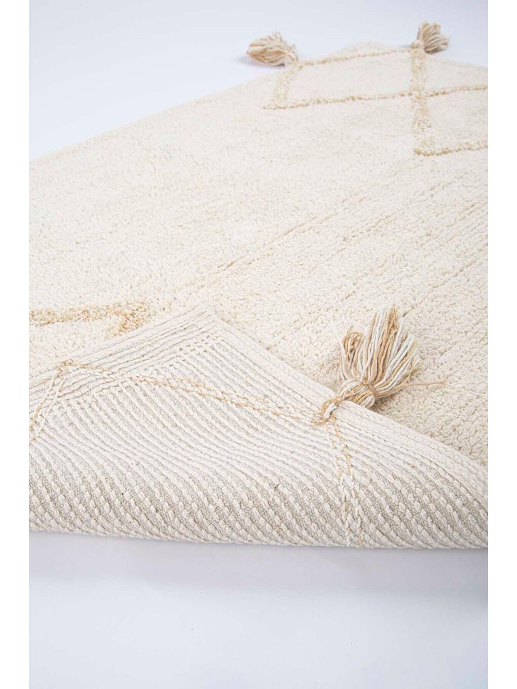 Ekru Agnes %100 Pamuk Banyo Paspası Krem 70x110-6