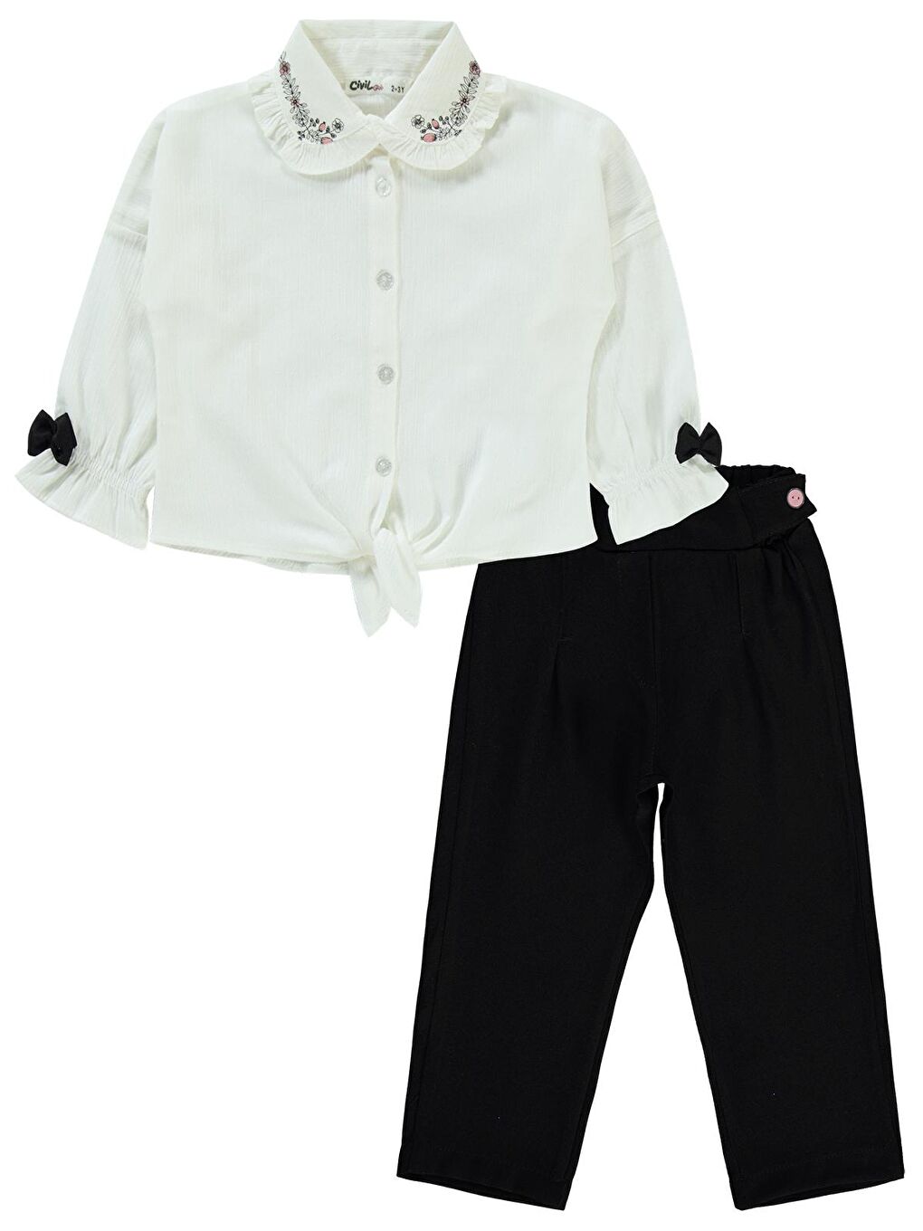 Girls Kız Çocuk Takım 2-5 Yaş Ekru