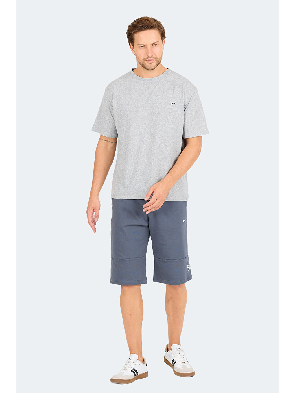 KARNEN OVER Erkek %100 Pamuk Tişört Gri-5