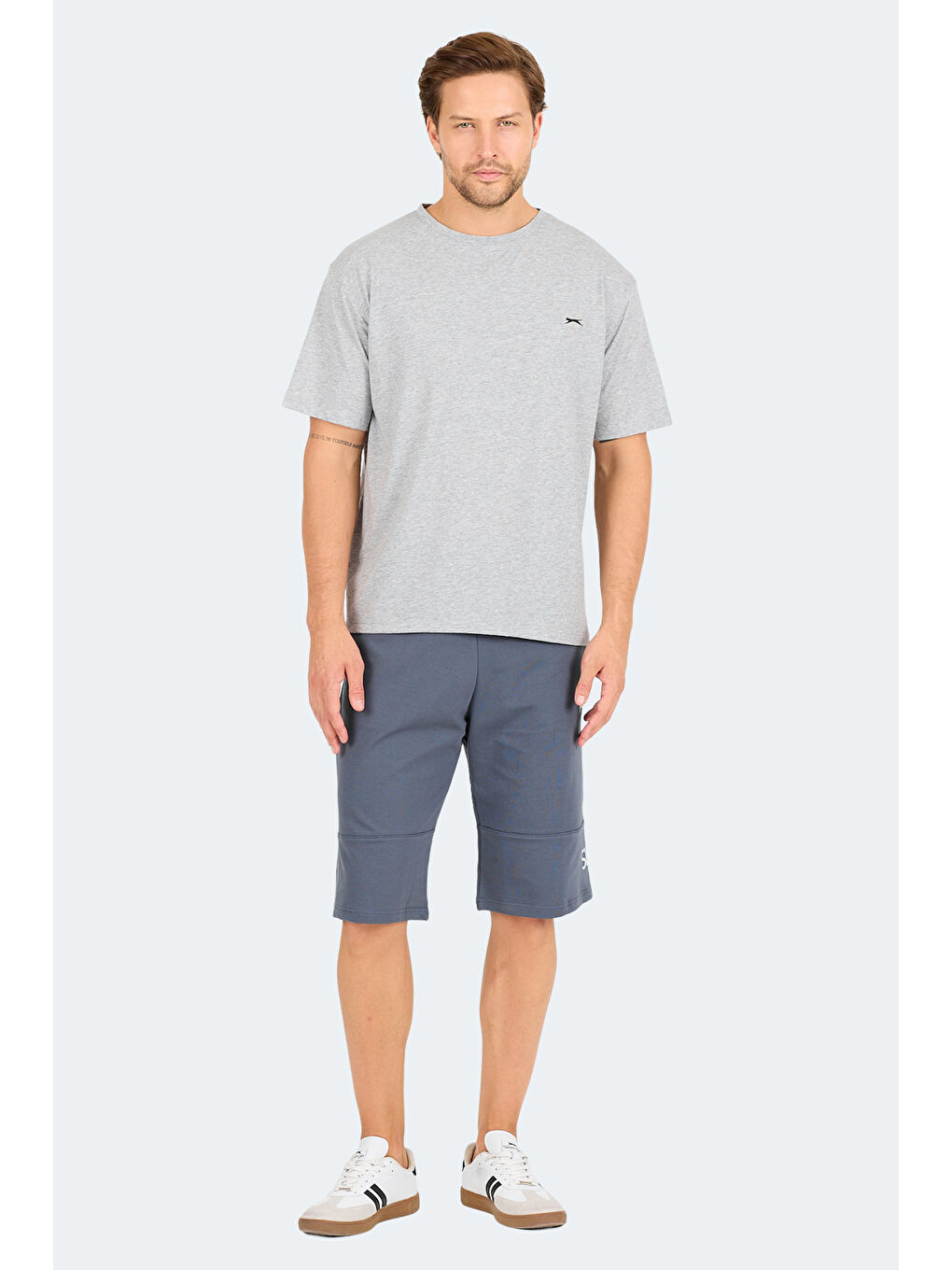 KARNEN OVER Erkek %100 Pamuk Tişört Gri-6