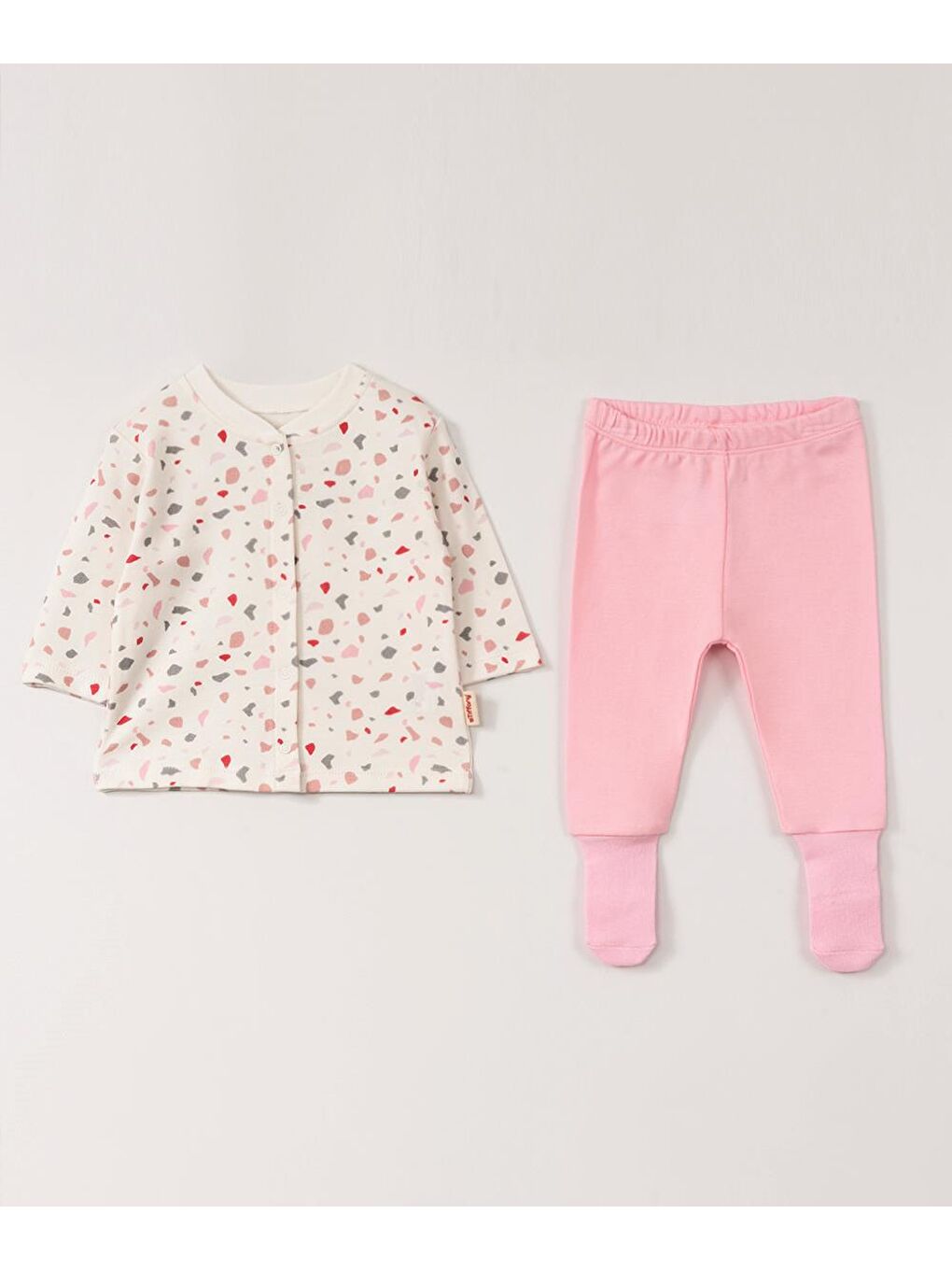 Pembe Çoraplı Pijama Takım-3