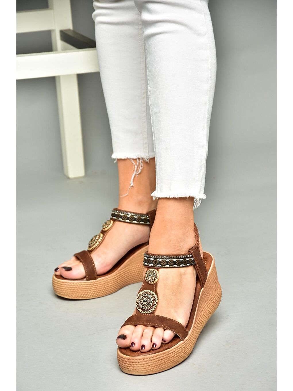 Kahverengi S2581360 Taba Kadın Sandalet-2