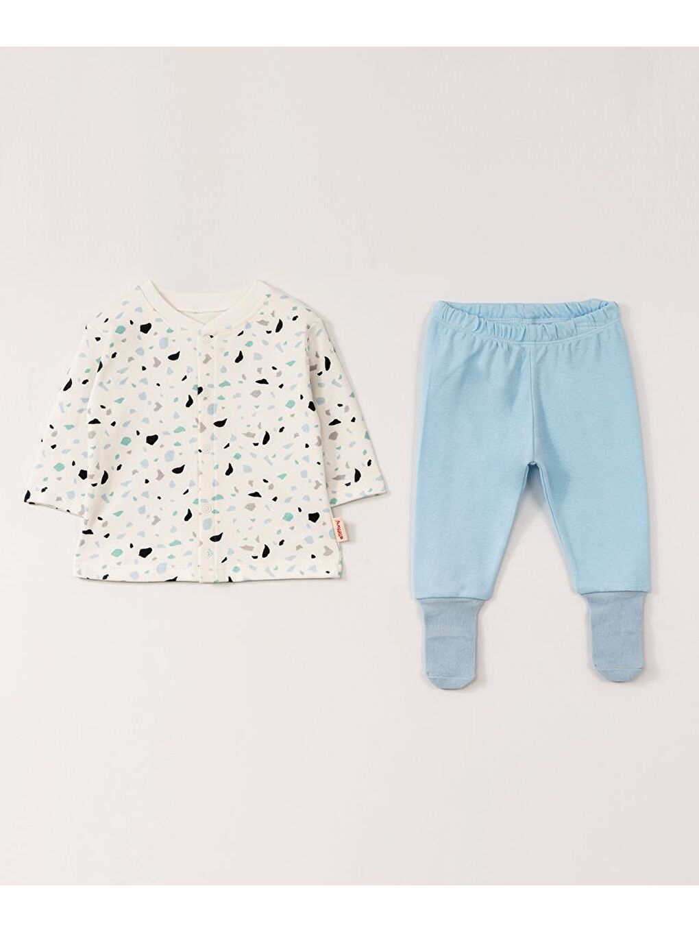 Mavi Çoraplı Pijama Takım