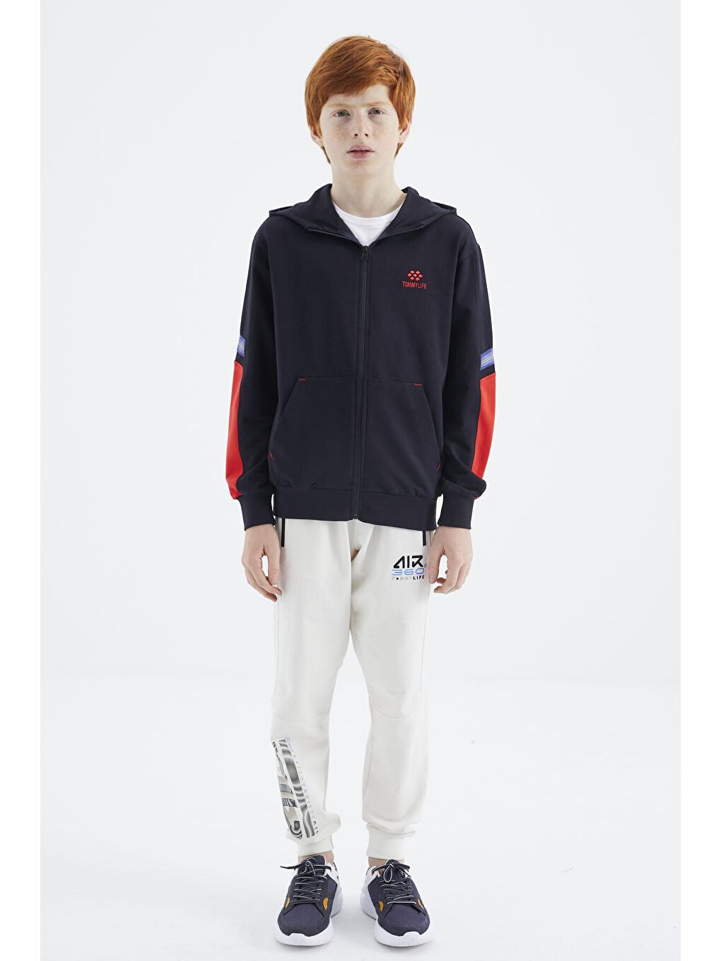 TOMMYLIFE Lacivert Fermuarlı Erkek Çocuk Sweatshirt - 11180 - 2