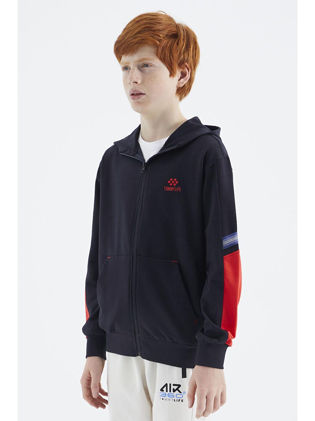 TOMMYLIFE Lacivert Fermuarlı Erkek Çocuk Sweatshirt - 11180 - 3