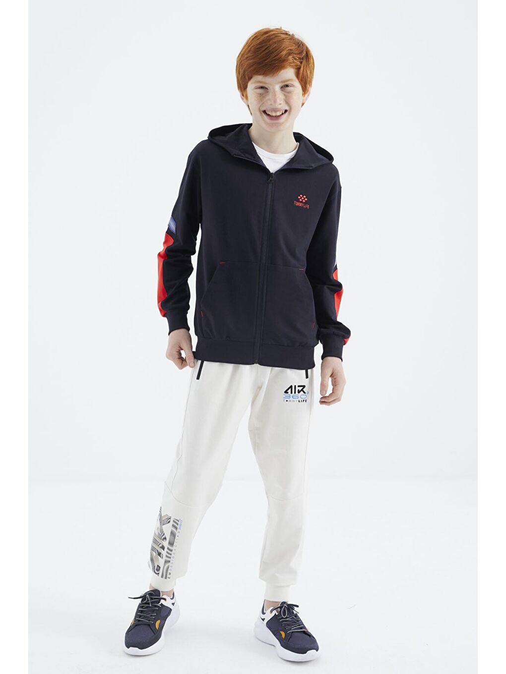 TOMMYLIFE Lacivert Fermuarlı Erkek Çocuk Sweatshirt - 11180 - 4