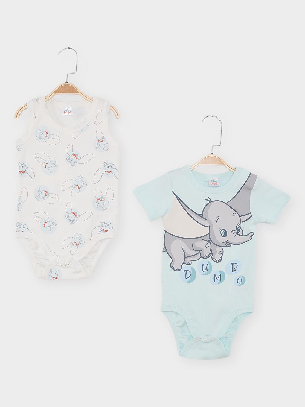 Turkuaz Dumbo Lisanslı Erkek Bebek 2'Li Body 21827