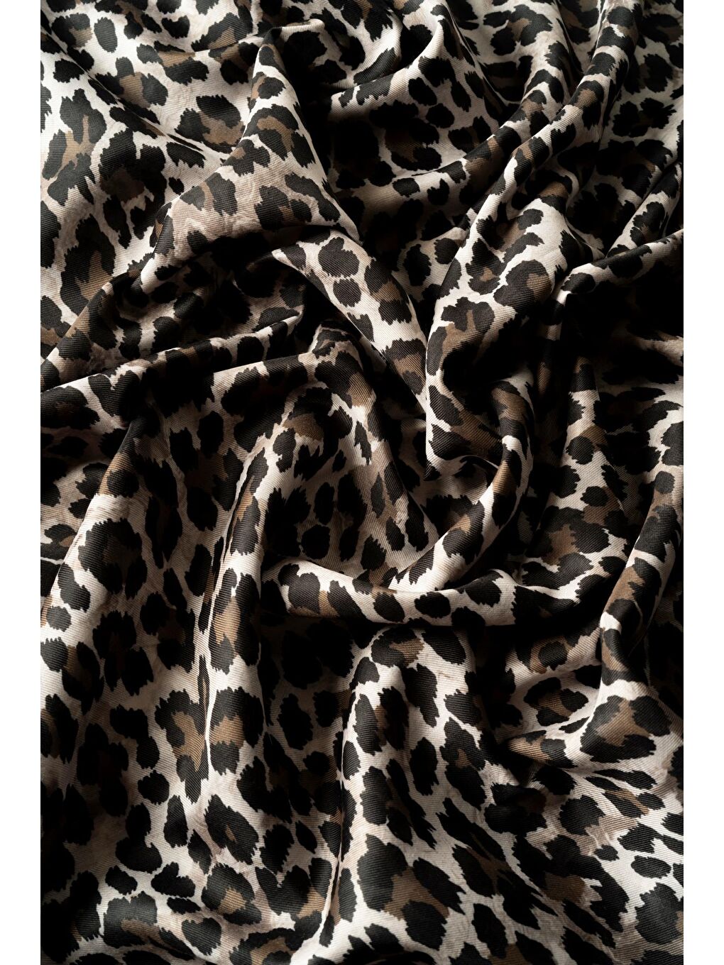 Haki Kadın Leopar Desen Soft Şal-2