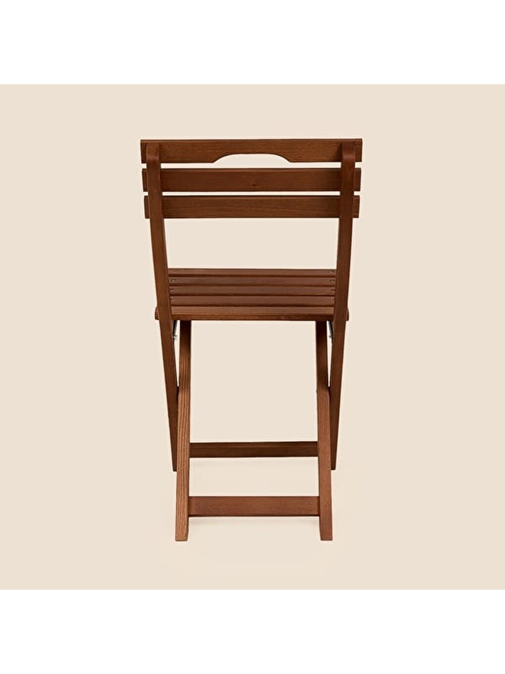 Kahverengi Katlanır Bistro Sandalye - Ceviz-4