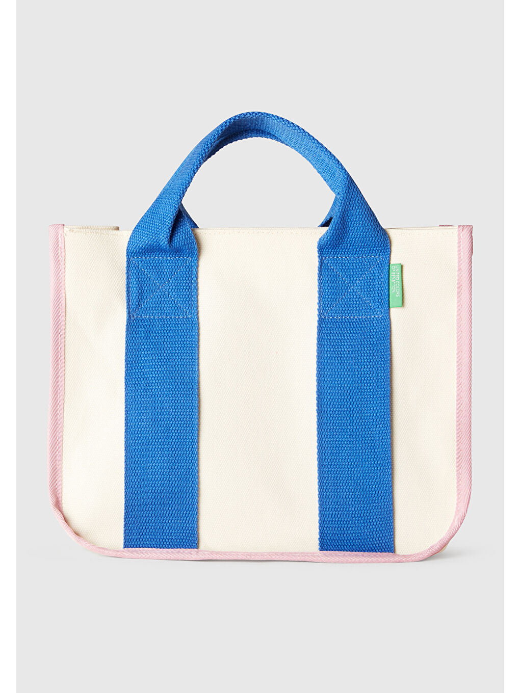 Kız Çocuk Beyaz Blok Renk Ayarlanabilir Askılı Kanvas Omuz Çantası