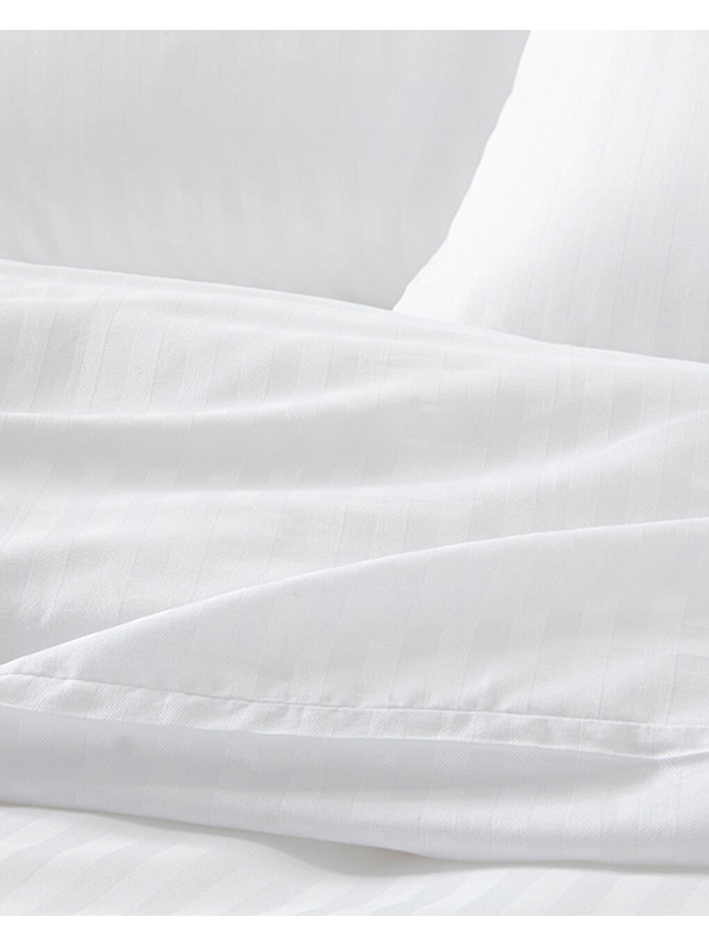 Crystal İpeksi Twill Çift Kişilik Nevresim Takımı 200x220 cm Beyaz-2