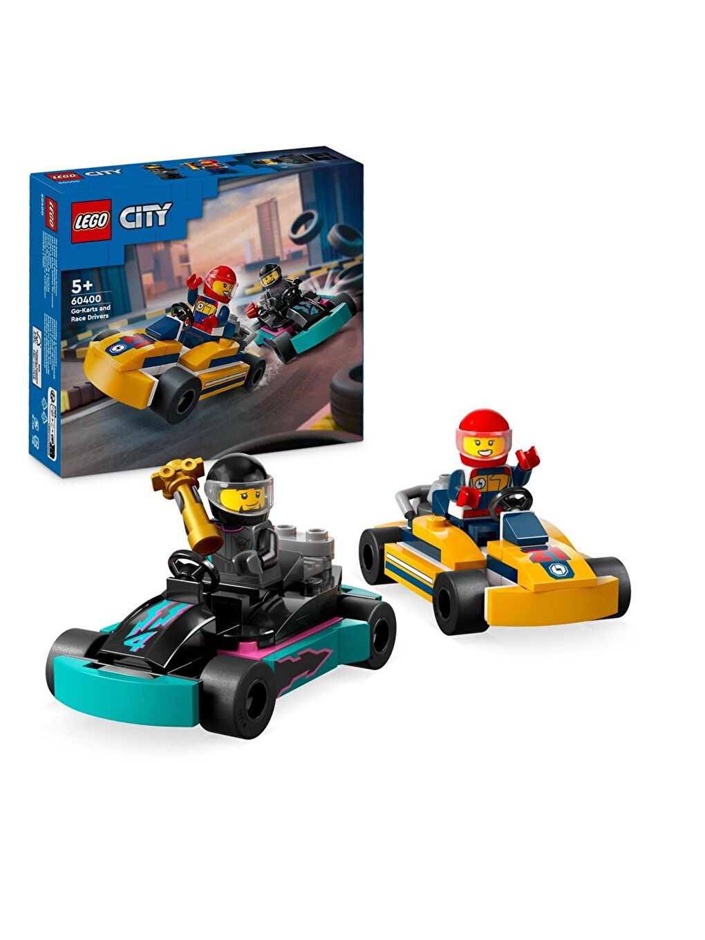 Lego Renksiz City Go-Kartlar Ve Yarış Sürücüleri 60400