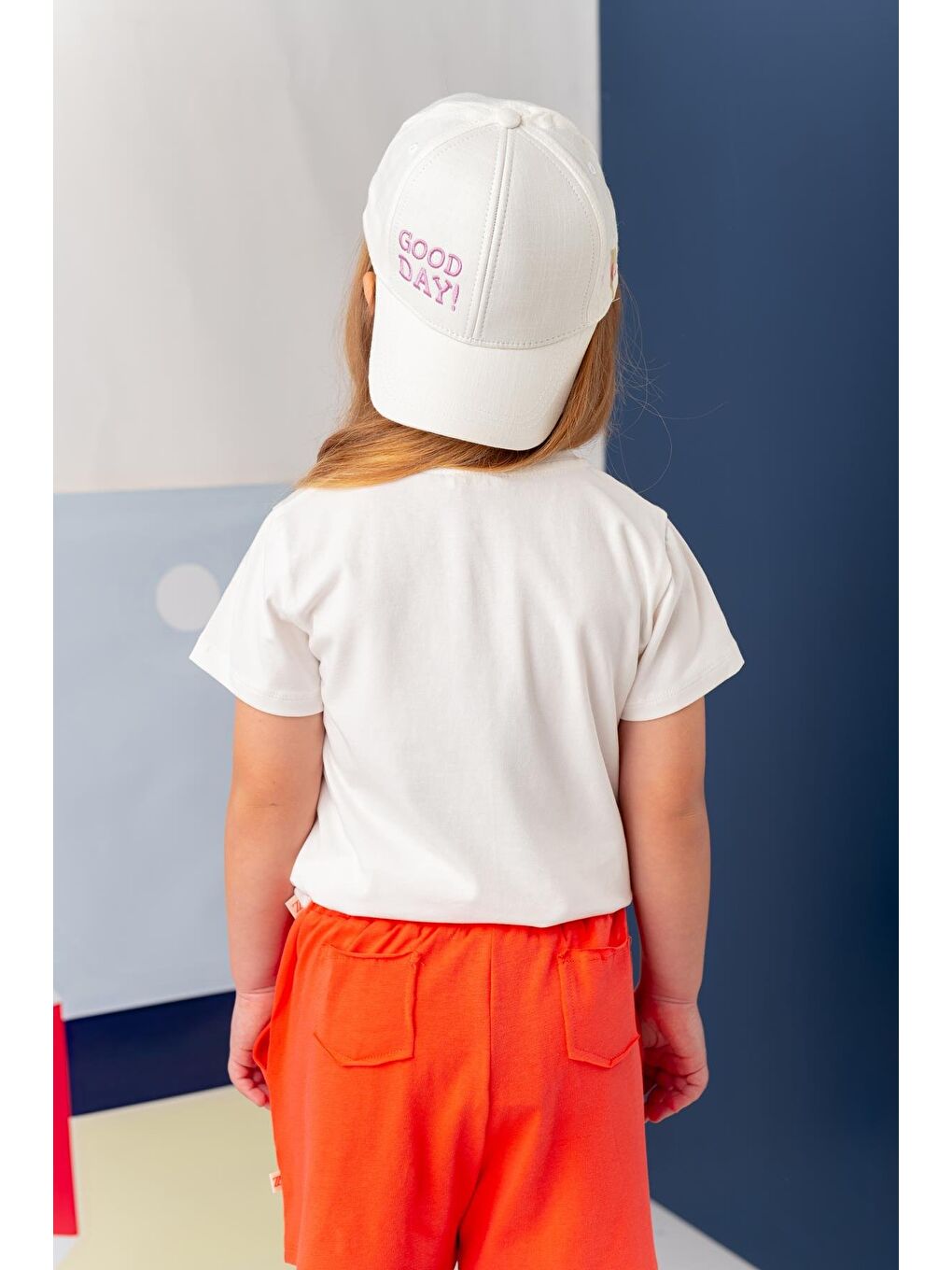 Kız Çocuk Hawaı Baskılı T-Shirt - Ekru-1