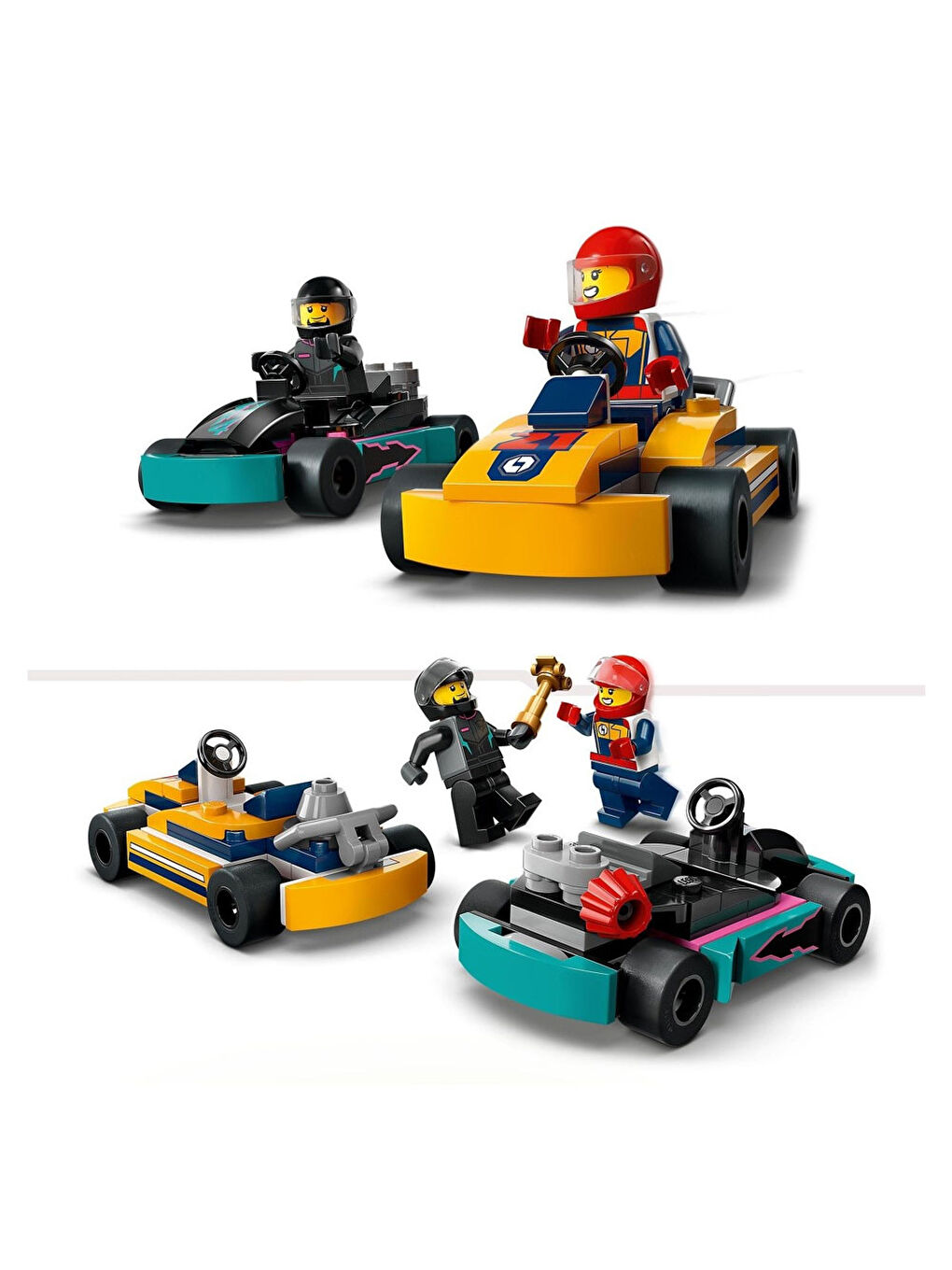 Lego Renksiz City Go-Kartlar Ve Yarış Sürücüleri 60400 - 2