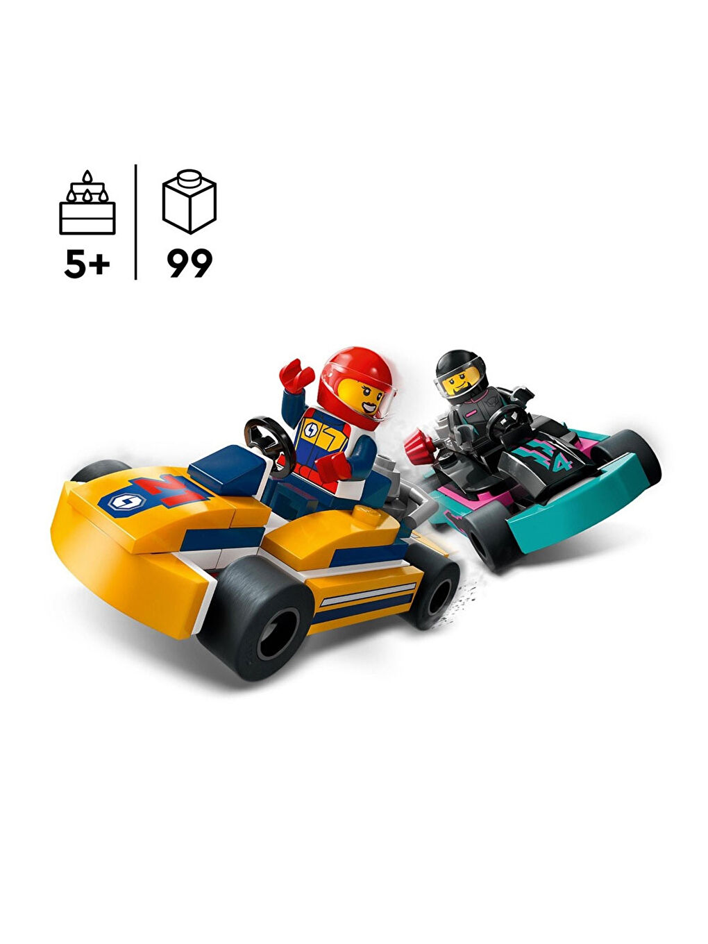 Lego Renksiz City Go-Kartlar Ve Yarış Sürücüleri 60400 - 3