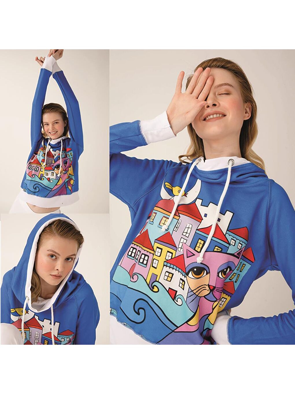 Biggdesign Karışık Owl And City Sweatshirt - 5