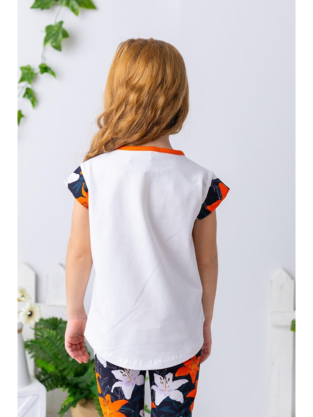 Kız Çocuk Yazı Baskılı T-Shirt - Beyaz-1