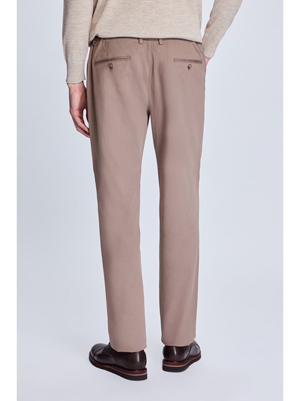 Bej Vizon Dinamik Fit Yandan Cepli Casual Jogger Pantolon-3