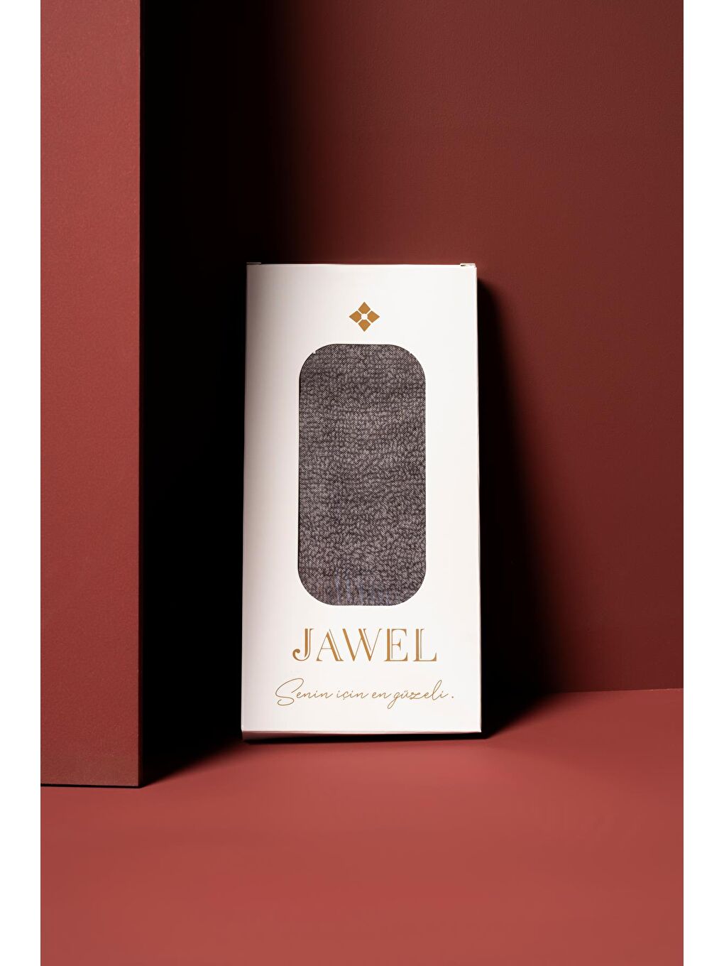 Gri Kadın Parlak Pamuksu Eşarp-1