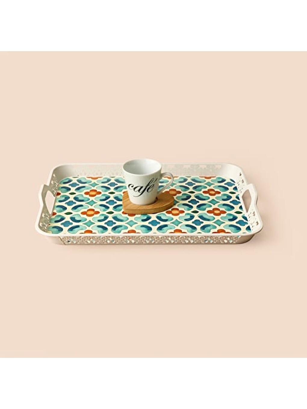 Karışık Kitchen Blueness Oya Tepsi - Renkli - 32,5 cm-1