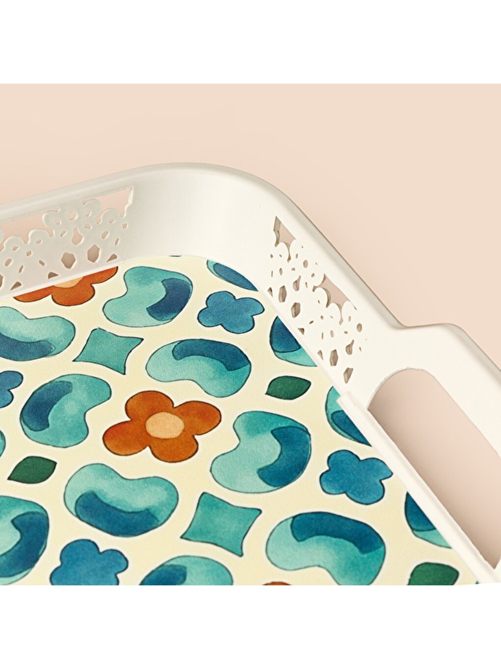 Karışık Kitchen Blueness Oya Tepsi - Renkli - 32,5 cm-3