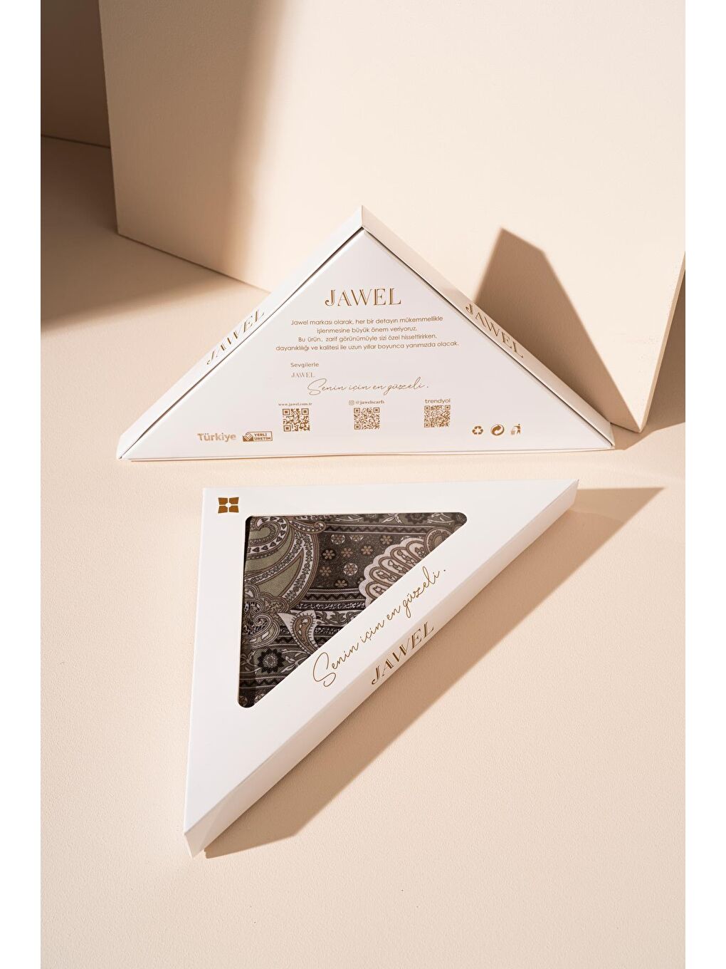 Haki Kadın Etnik Desen Soft Şal Adessa-1