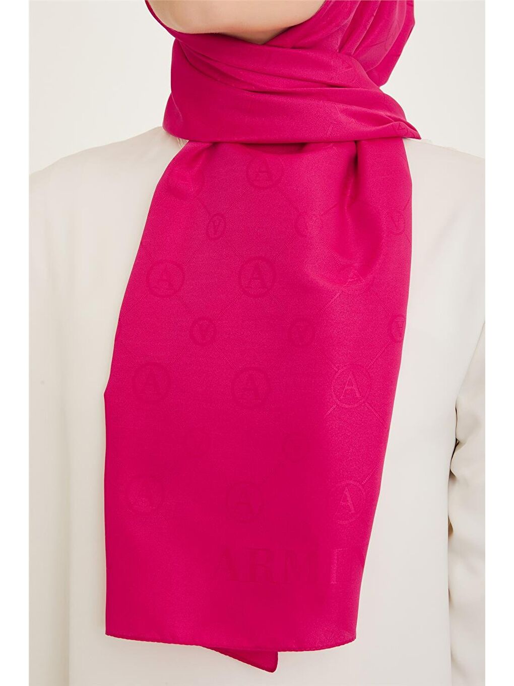 Pembe Polyester Şal 72-1