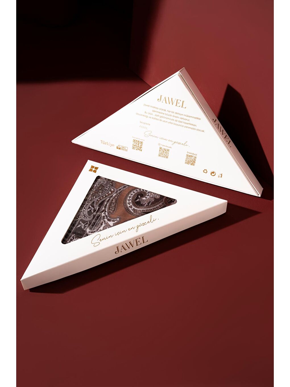 Ekru Kadın Etnik Desen Soft Şal Adessa-1