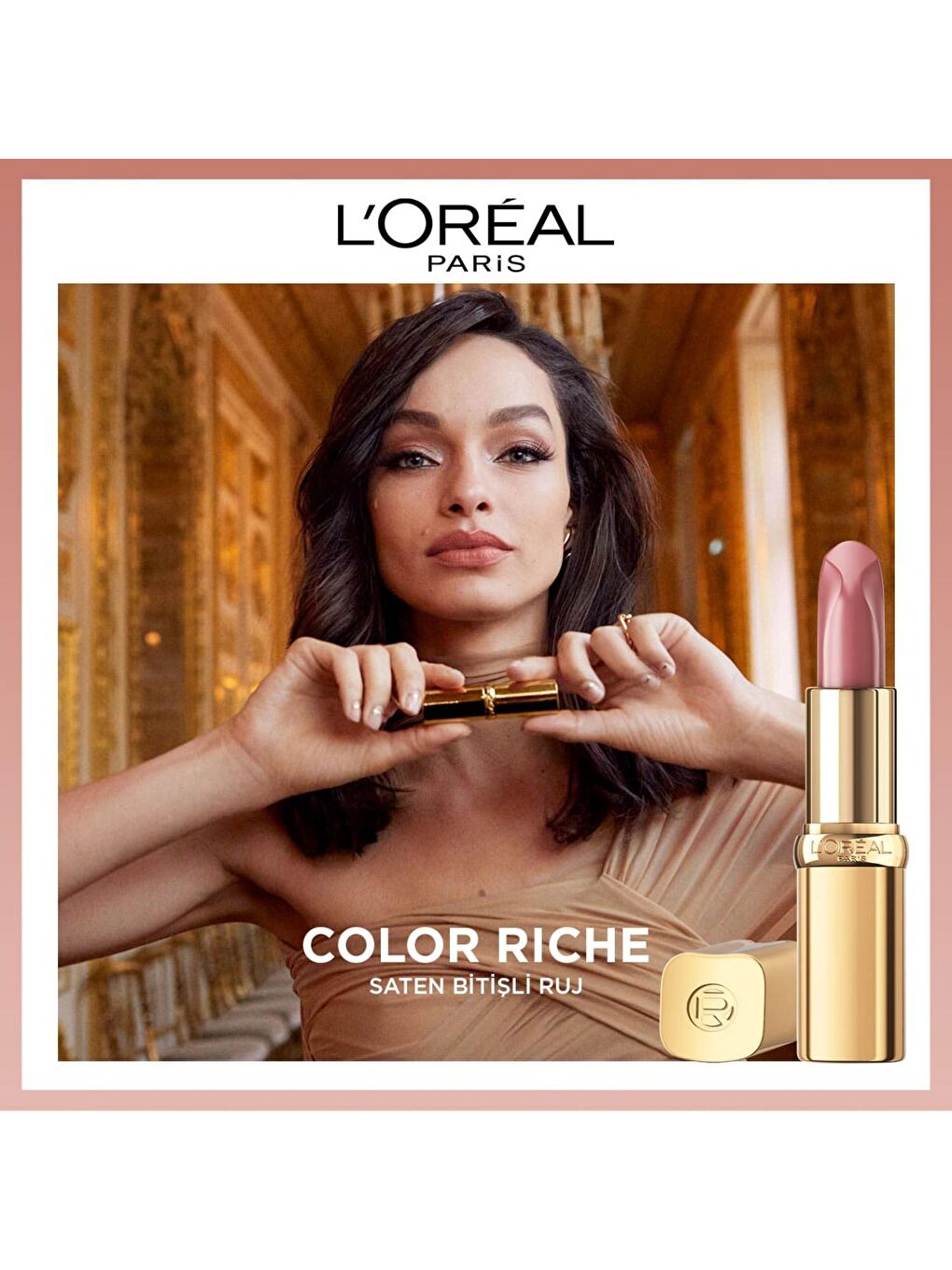 L'Oreal Paris Nude Color Riche Saten Bitişli Ruj - 520 Nude Defiant - 5