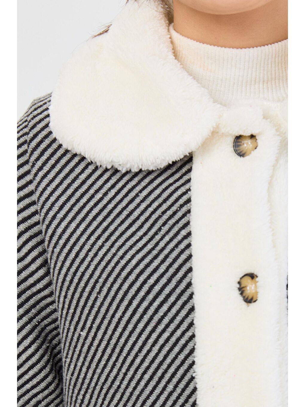 Ceket Yaka Kadın Gri Ceket - 13095-4