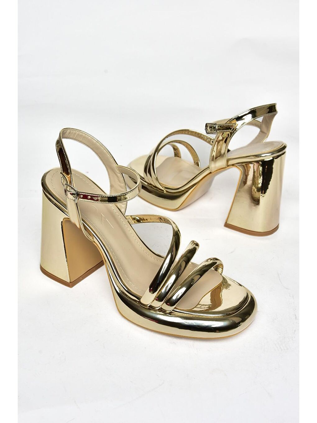 Sarı S5690202 Altın Kadın Topuklu Ayakkabı-2