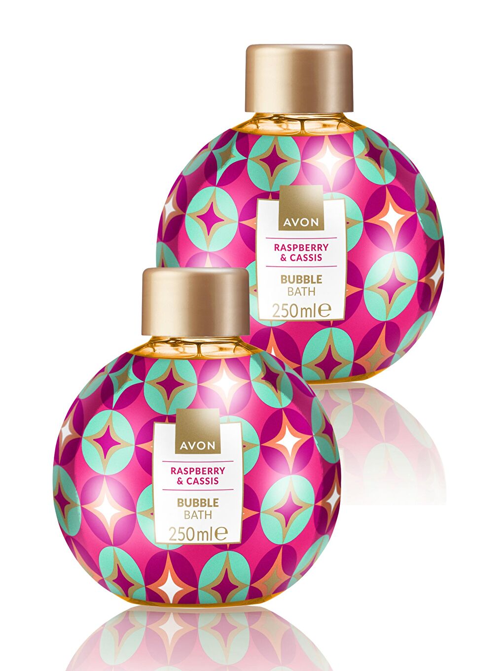 AVON Raspberry Cassis Ahududu ve Frenk Üzümü Kokulu Banyo Köpüğü 250 Ml. İkili Set