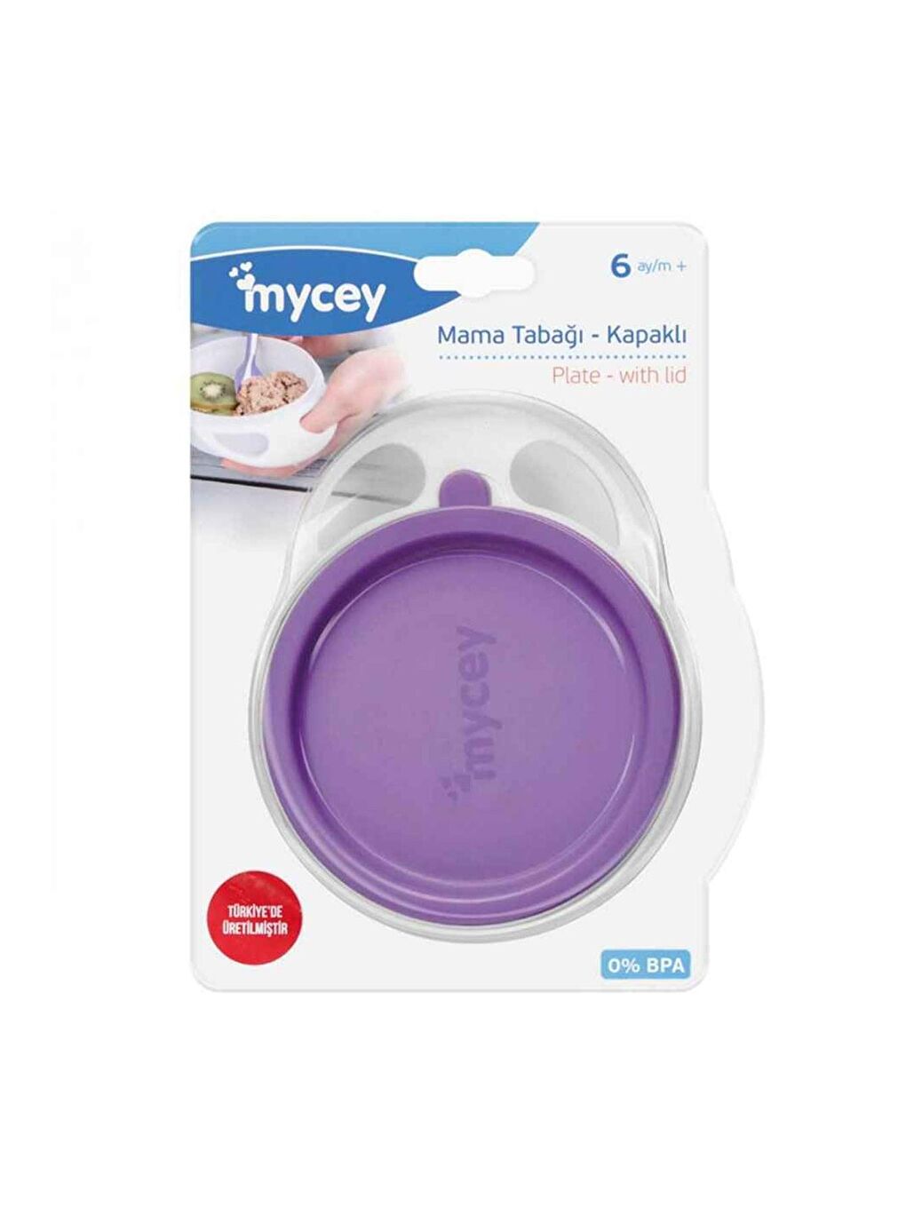 MYCEY Mor Kapaklı Mama Tabağı Mor