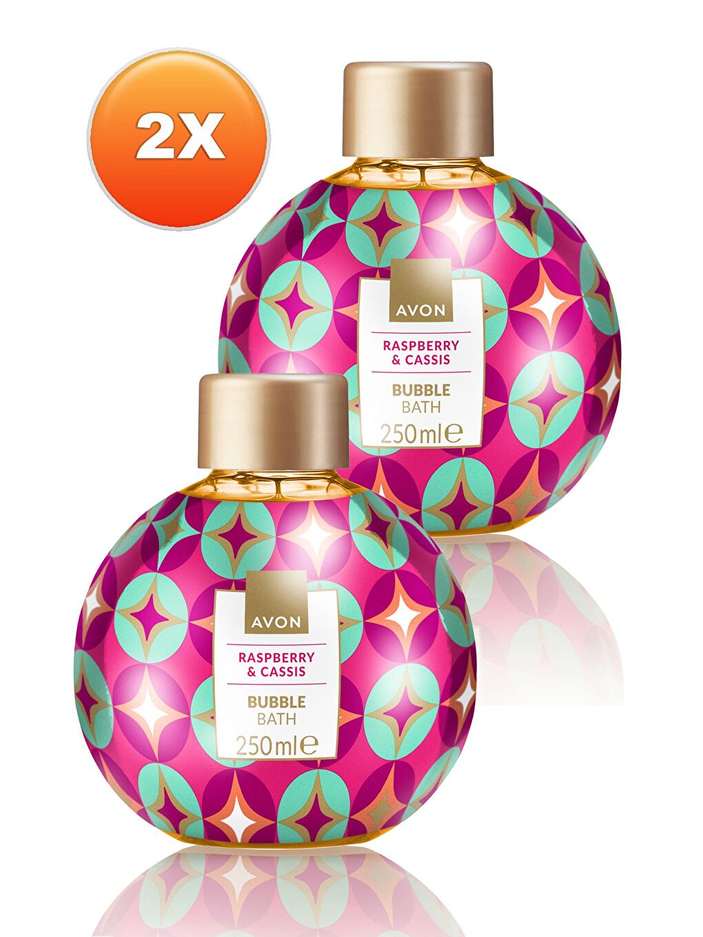 AVON Raspberry Cassis Ahududu ve Frenk Üzümü Kokulu Banyo Köpüğü 250 Ml. İkili Set - 1