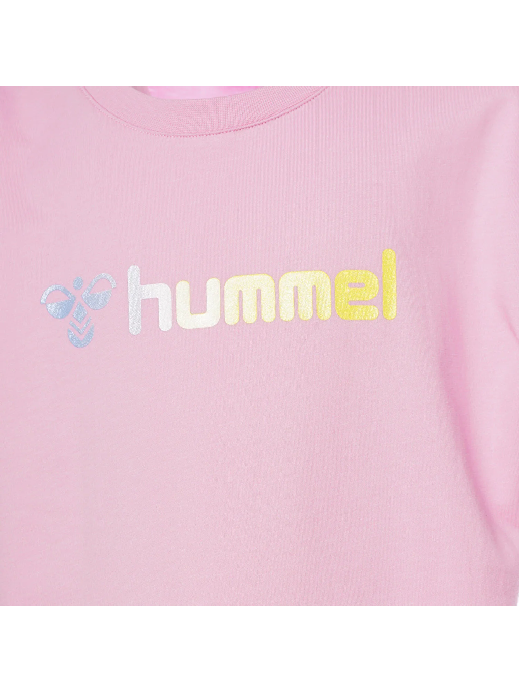 Hummel Pembe Jazz Kız Çocuk Pembe Yuvarlak Yaka Tişört - 2