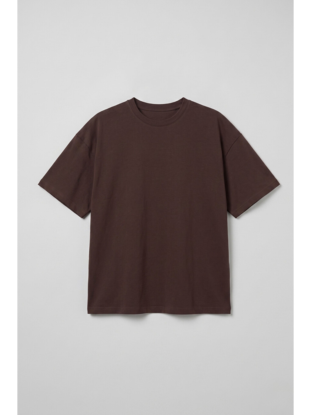Erkek Boxy Star Kahverengi Premium T-Shirt-1