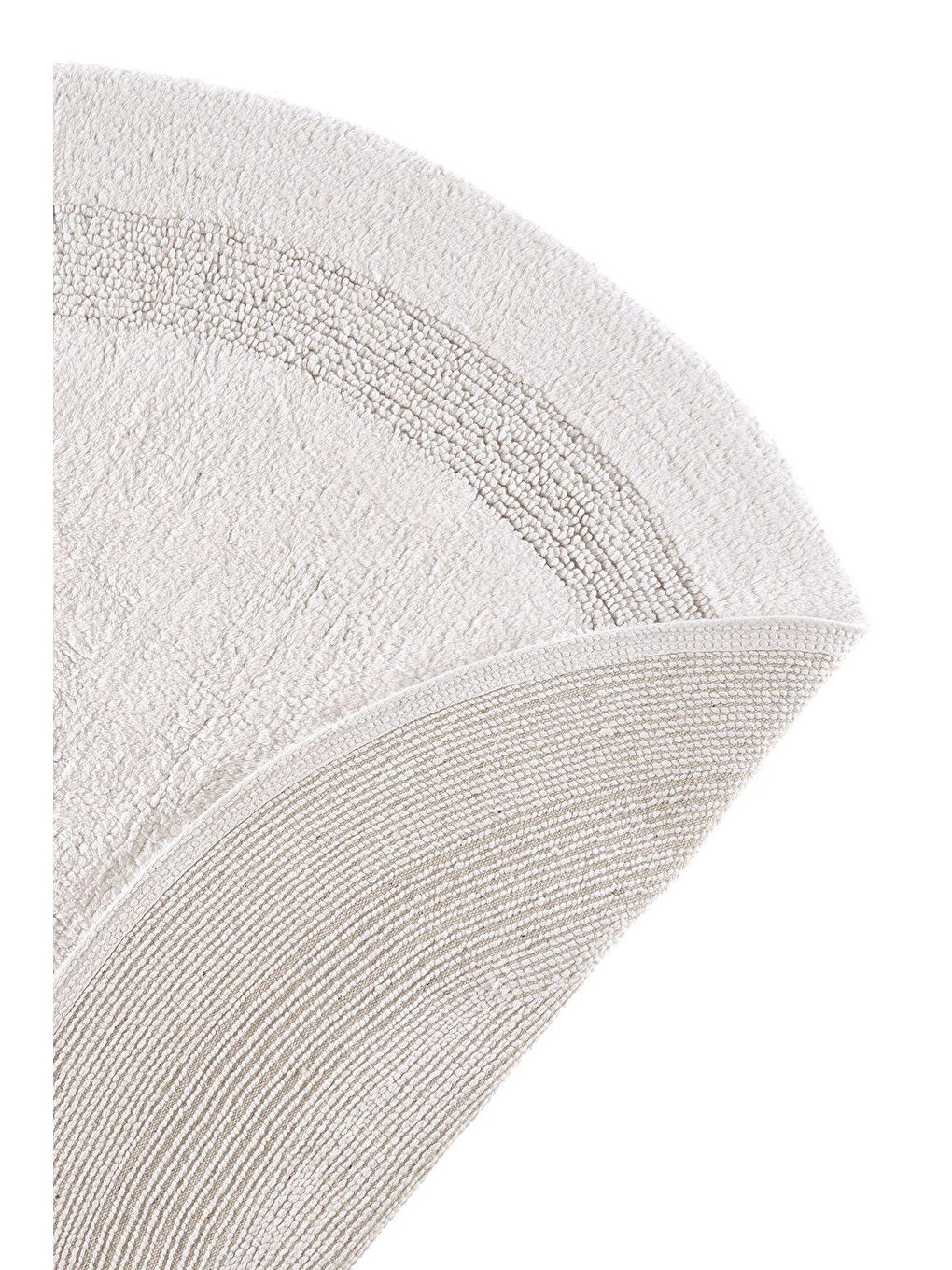 Puffed %100 Pamuk Banyo Paspası Ekru 100x100-3