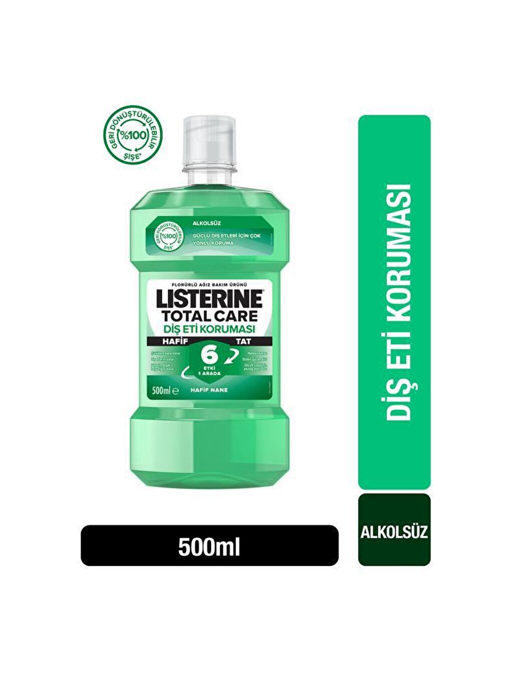 Listerine Renksiz Diş ve Diş Eti Koruması Hafif Tat 500 ml