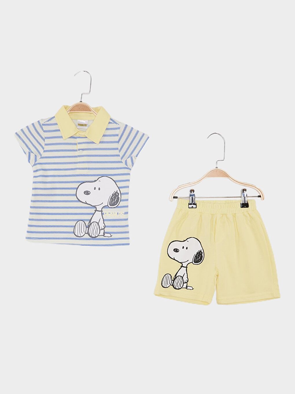 Ekru Snoopy Lisanslı Erkek Bebek 2'Li Takım 21939