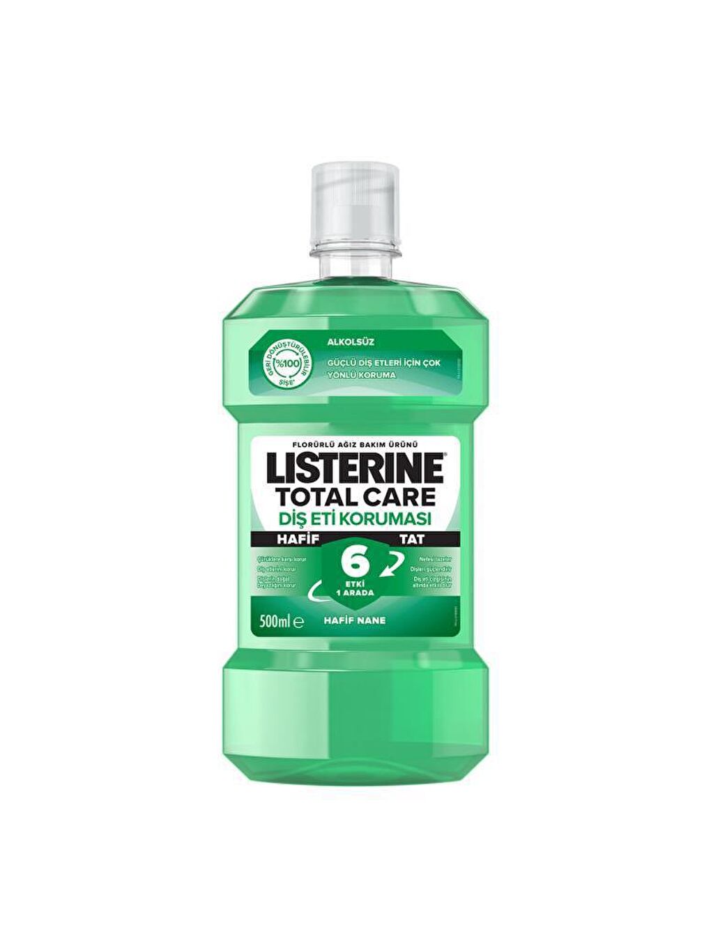 Listerine Renksiz Diş ve Diş Eti Koruması Hafif Tat 500 ml - 1