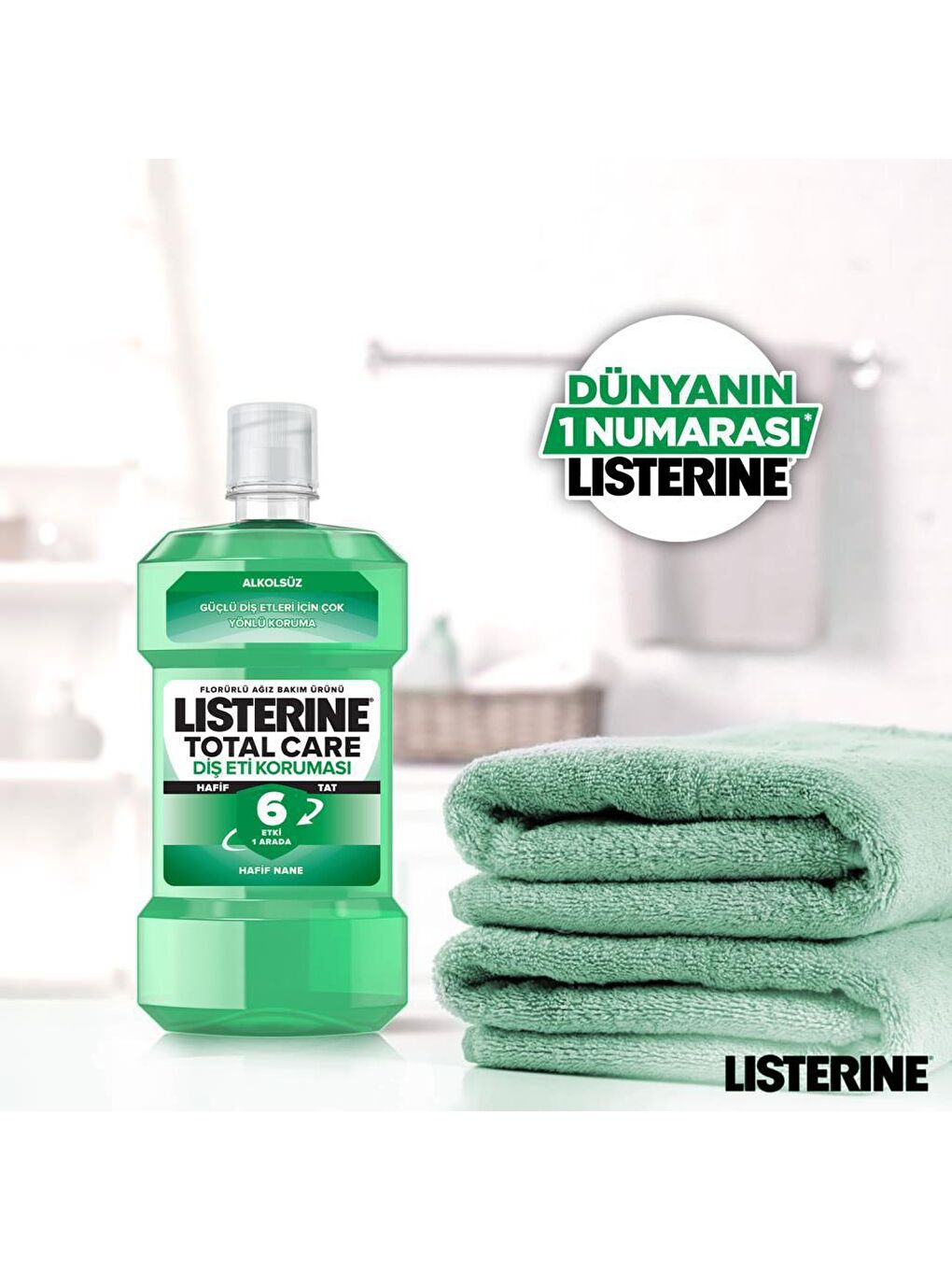 Listerine Renksiz Diş ve Diş Eti Koruması Hafif Tat 500 ml - 4