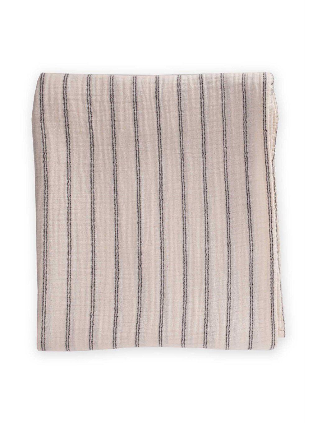 Gri Naturel Battaniye 90X100Cm Füme Çift Çizgili