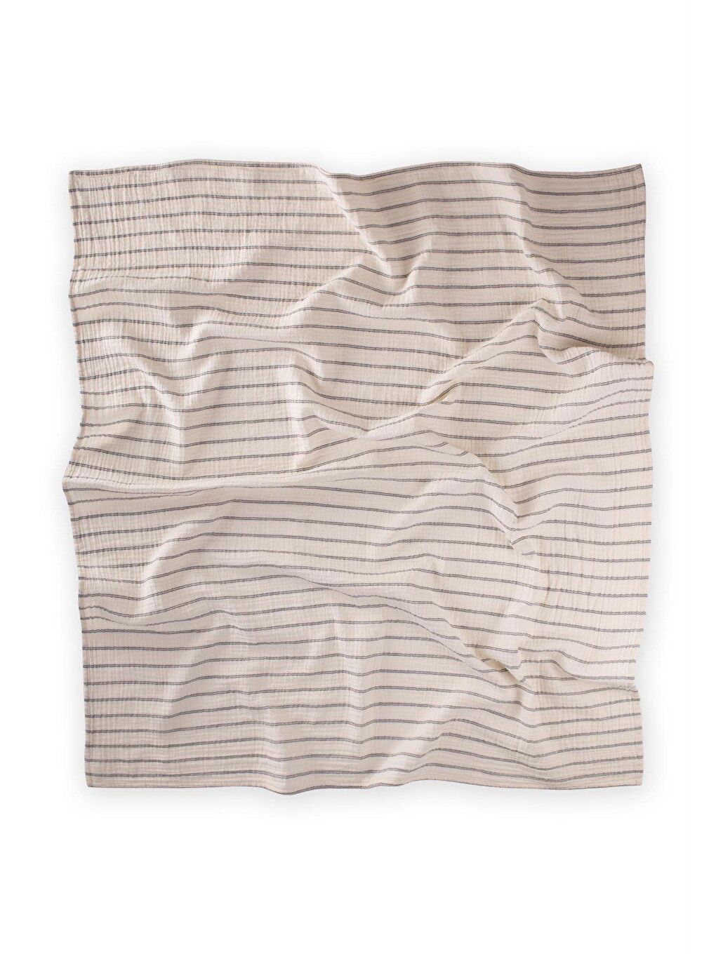 Gri Naturel Battaniye 90X100Cm Füme Çift Çizgili-1