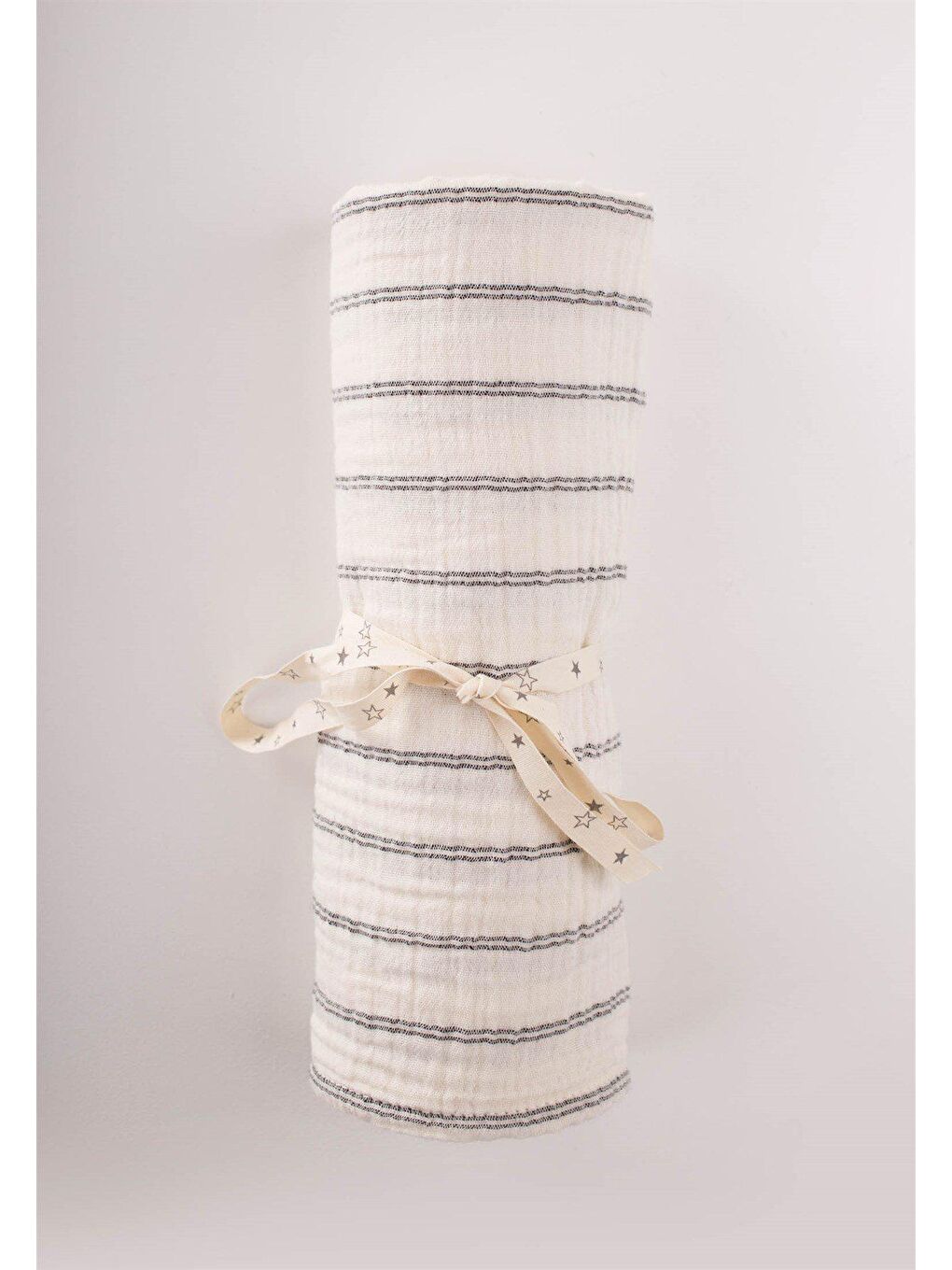 Gri Naturel Battaniye 90X100Cm Füme Çift Çizgili-2